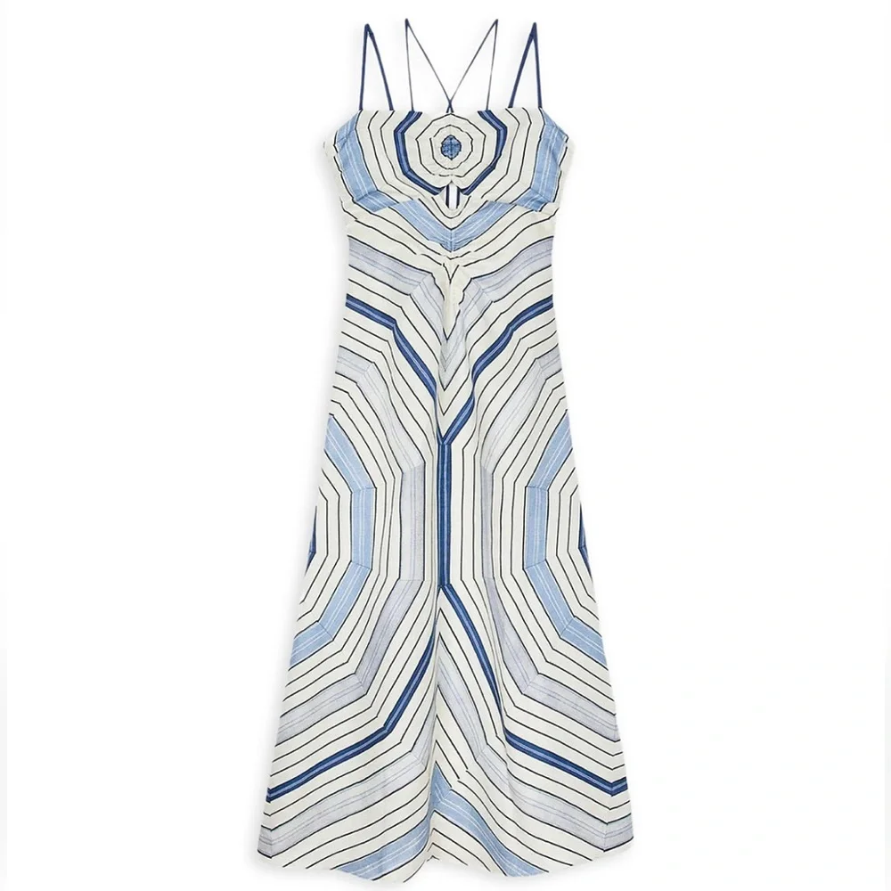 NWT Sandro Spiral Motif Dress w/ broken zipper - Picture 8 of 12